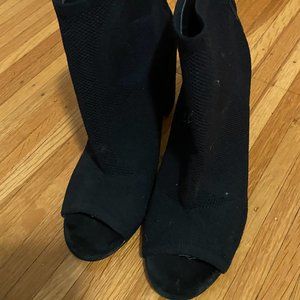 Black LF open toe heels